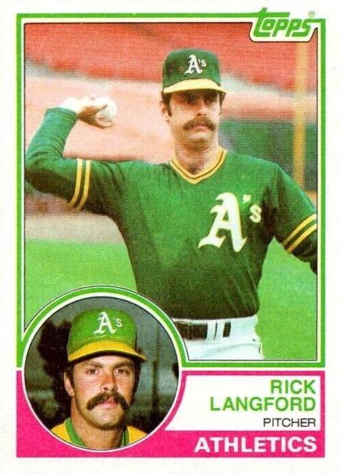 Rick Langford trading card