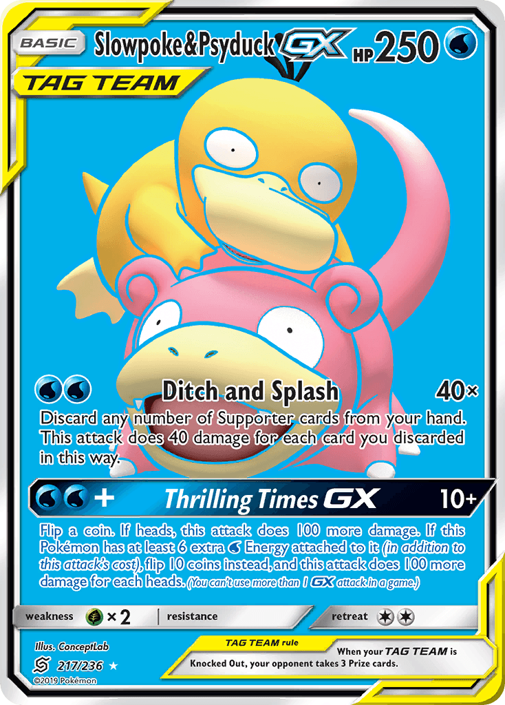 Psyduck & Slowpoke GX 2019 Pokemon Unified Minds