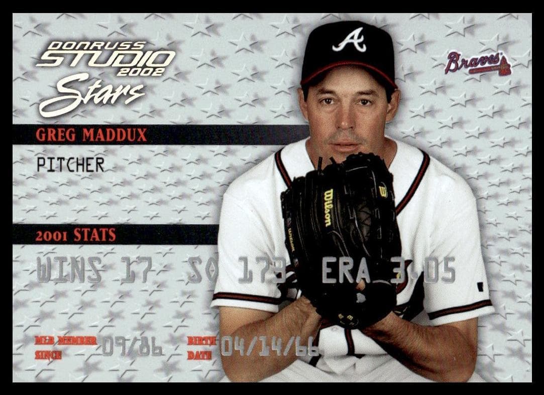Greg Maddux 2002 panini Donruss Studio