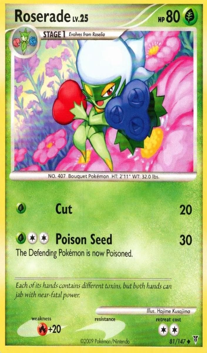 Roserade trading card