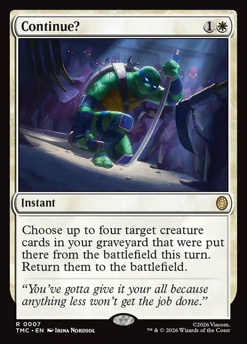 Continue? 2026 Magic: The Gathering Teenage Mutant Ninja Turtles Commander