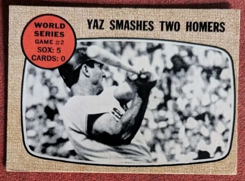 World Series Game #2 - Yaz Smashes Two Homers 1968 topps