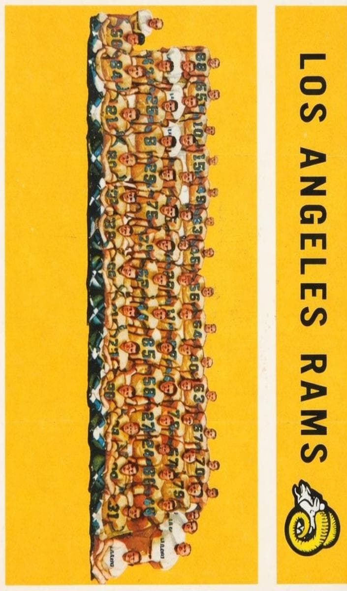 Los Angeles Rams 1960 topps