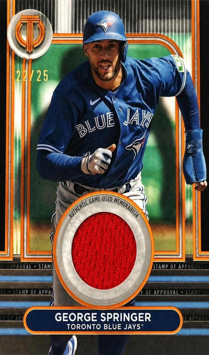 George Springer 2024 topps Topps Tribute