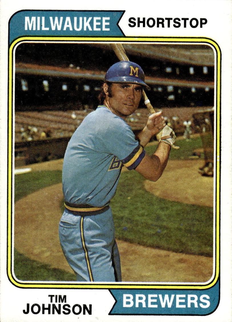 Tim Johnson 1974 topps Topps
