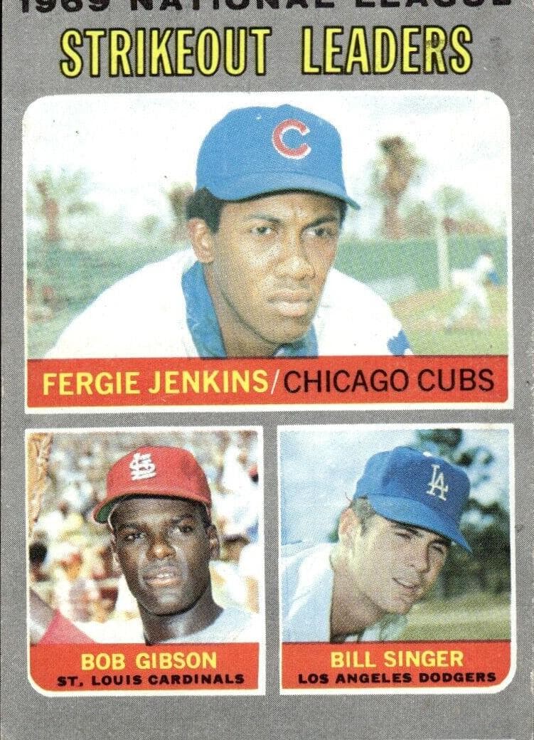 1969 National League Strikeout Leaders (Fergie Jenkins / Bob Gibson / Bill Singer) #71