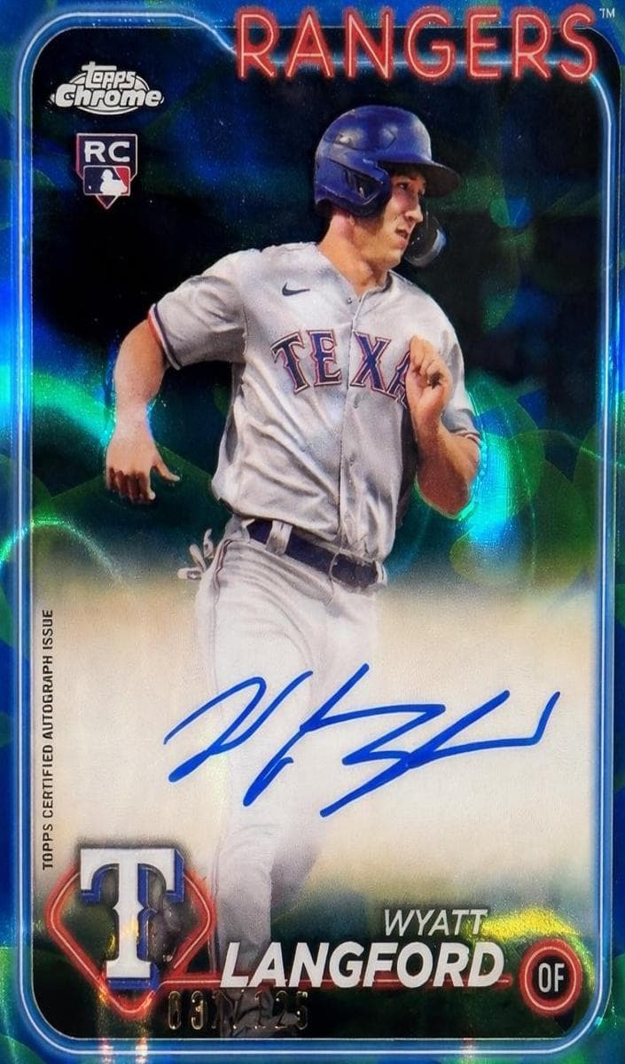 Wyatt Langford 2024 topps Topps Chrome
