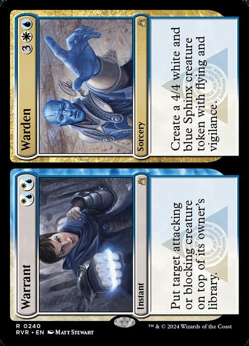 Warrant // Warden 2024 Magic: The Gathering Ravnica Remastered