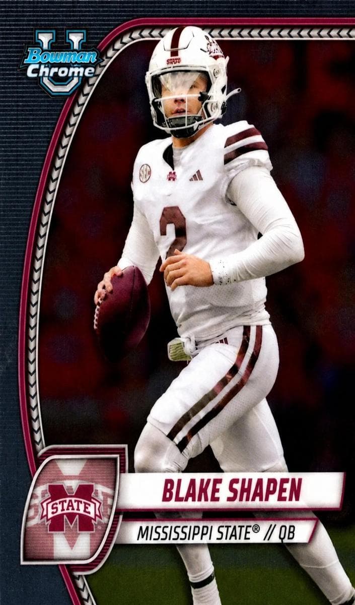 Blake Shapen 2024 bowman Bowman University Chrome