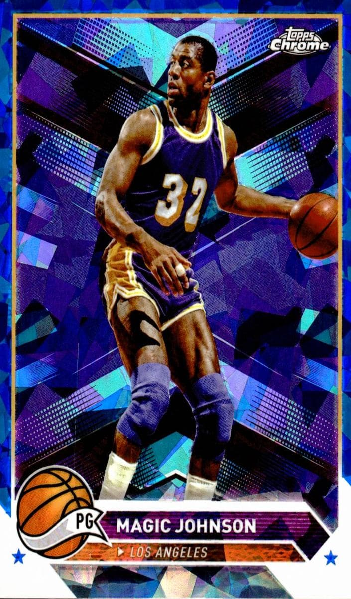 Magic Johnson 2023 topps Topps Chrome Sapphire Edition