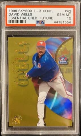 David Wells 1999 fleer SkyBox E-X Century