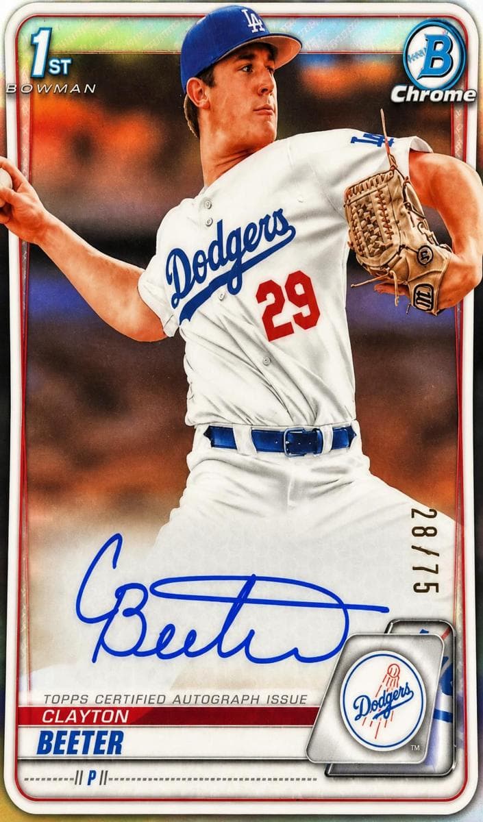 Clayton Beeter 2020 bowman Bowman Draft