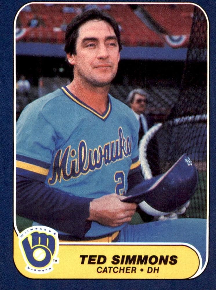 Ted Simmons 1986 fleer