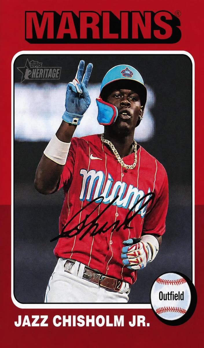 Jazz Chisholm Jr. 2024 topps Topps Heritage