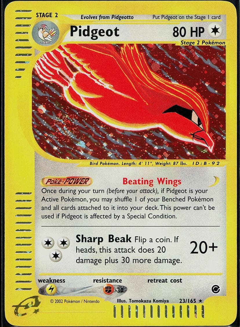 Pidgeot trading card