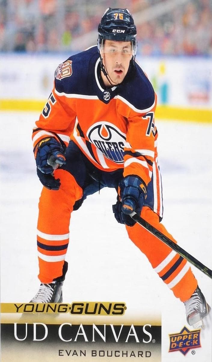 Evan Bouchard trading card