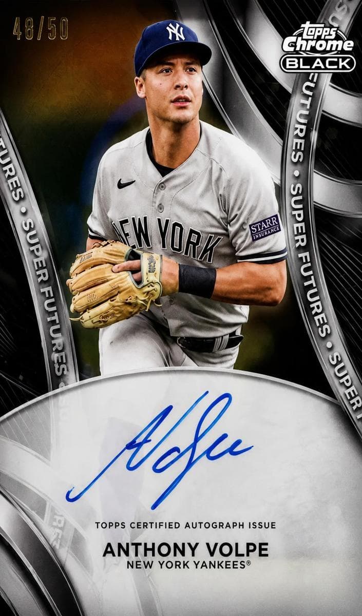 Anthony Volpe 2024 topps Topps Chrome Black