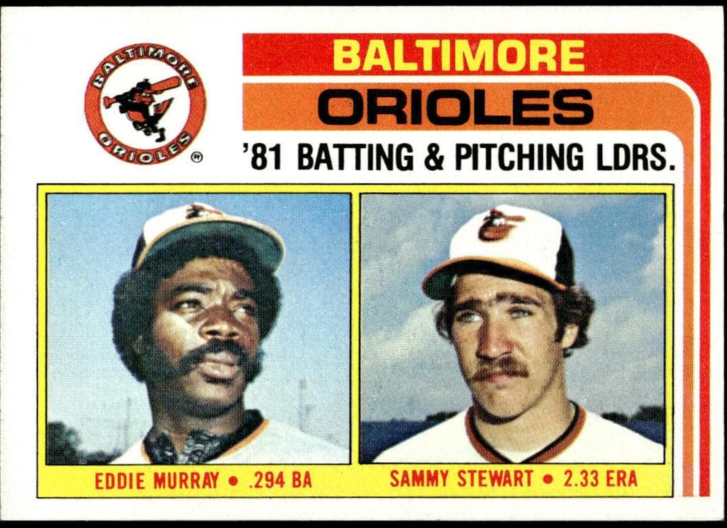 Eddie Murray / Sammy Stewart 1982 topps