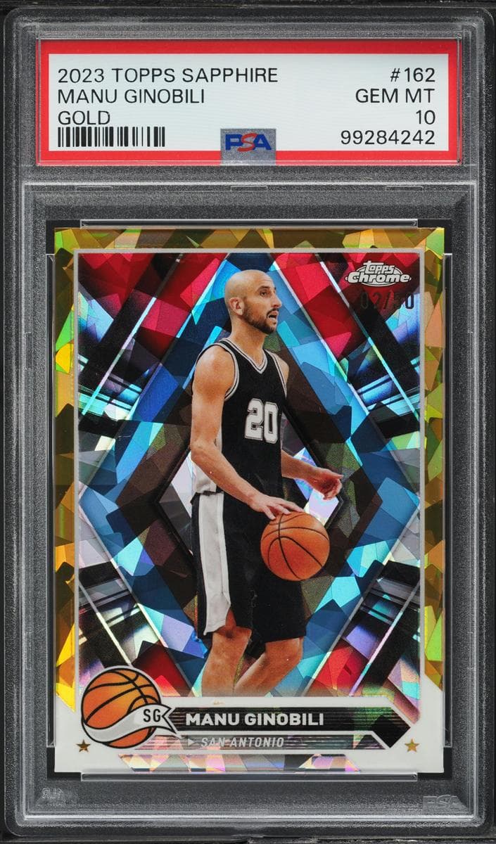 Manu Ginobili 2023 topps Topps Chrome Sapphire Edition