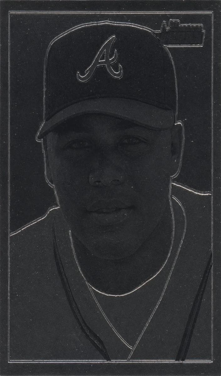 Andruw Jones 2001 bowman Heritage Chrome