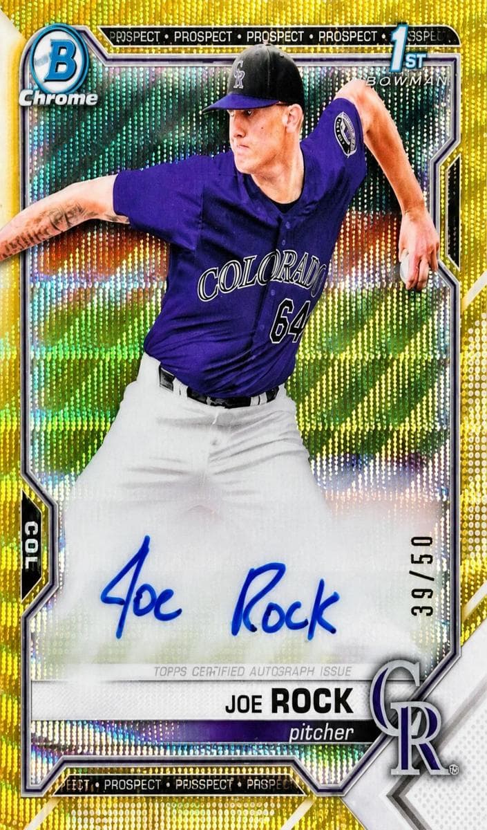 Joe Rock 2021 bowman Bowman Draft