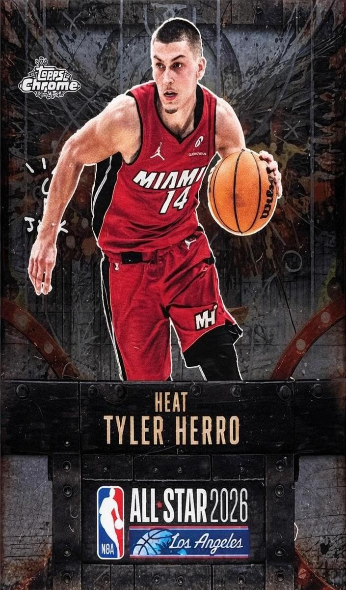 Tyler Herro 2025 topps Topps Chrome Cactus Jack X NBA All-Star Game