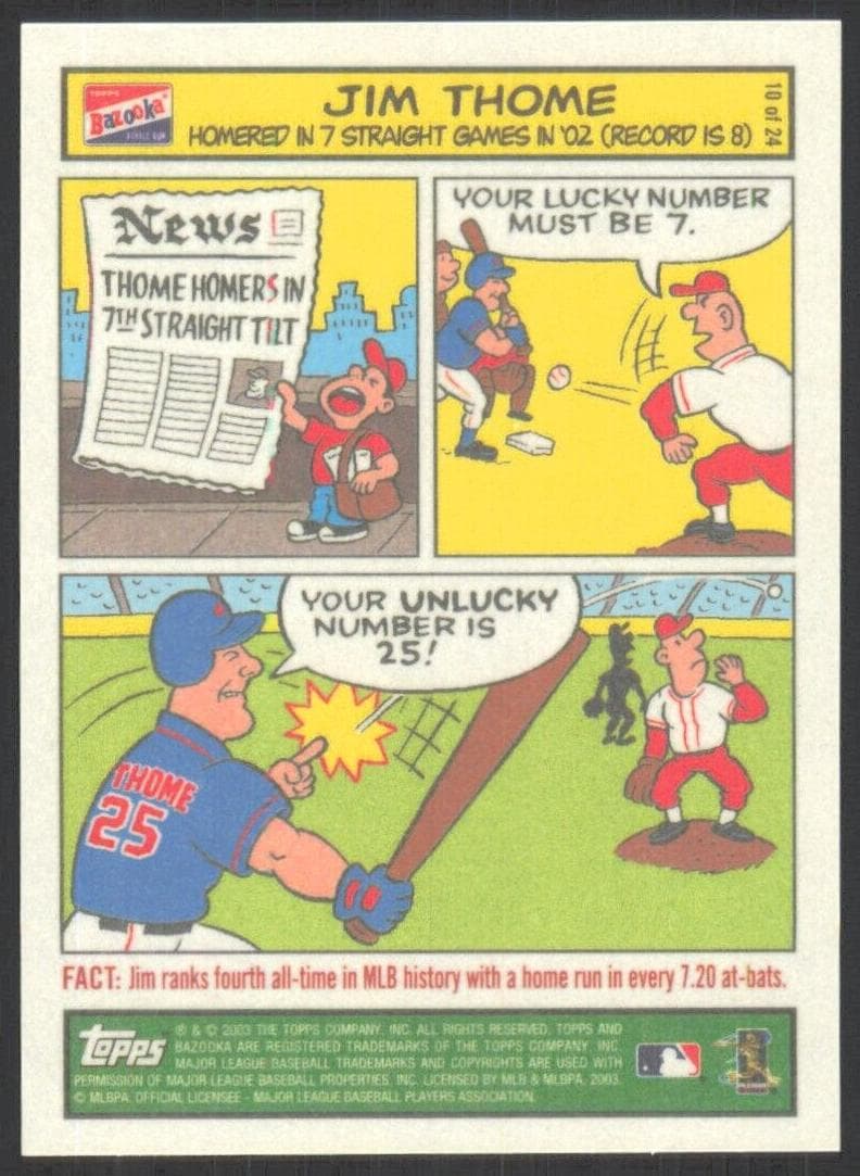 Jim Thome 2003 topps