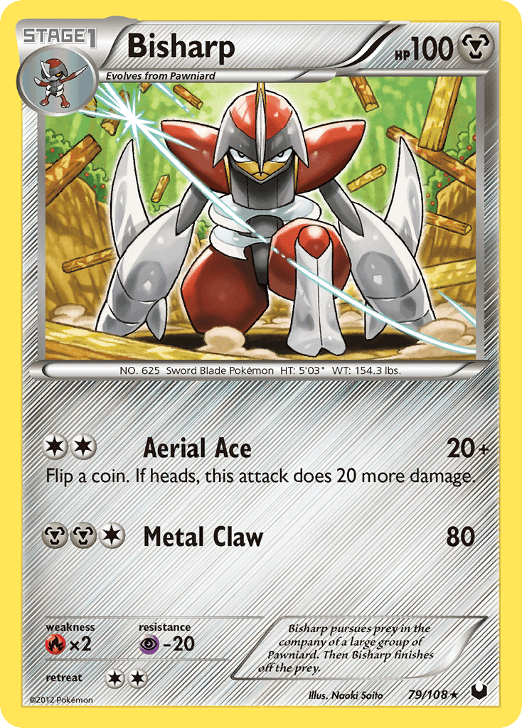 Bisharp 2012 Pokemon Dark Explorers Reverse Holo
