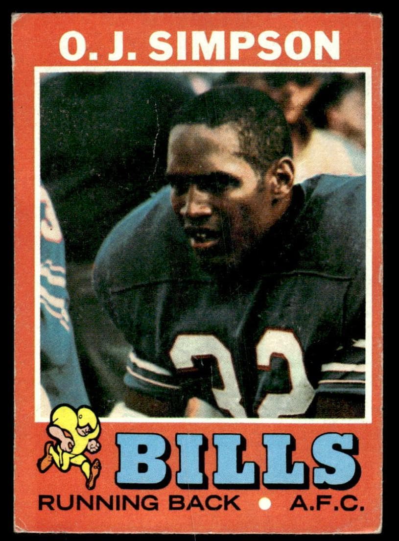 O.J. Simpson 1971 topps Topps
