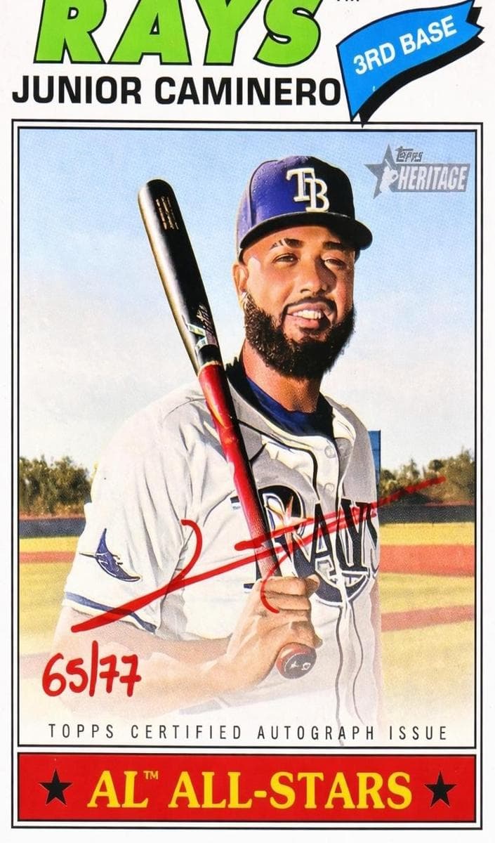 Junior Caminero 2026 topps Topps Heritage
