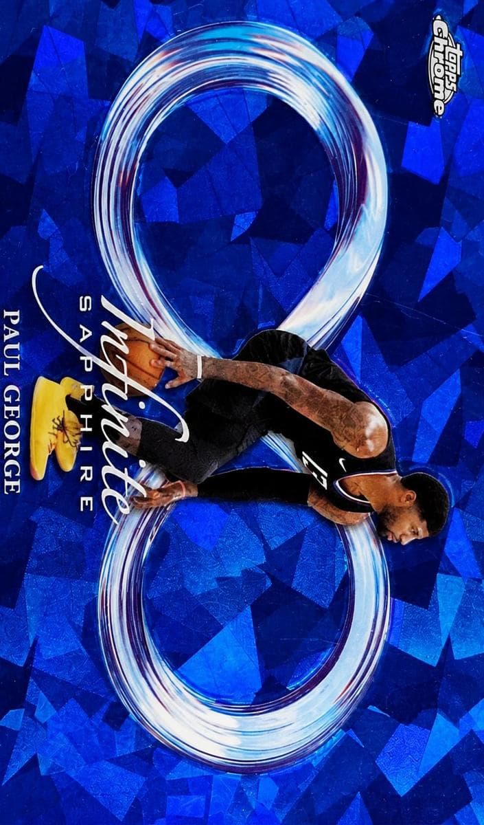 Paul George 2023 topps Topps Chrome Sapphire Edition