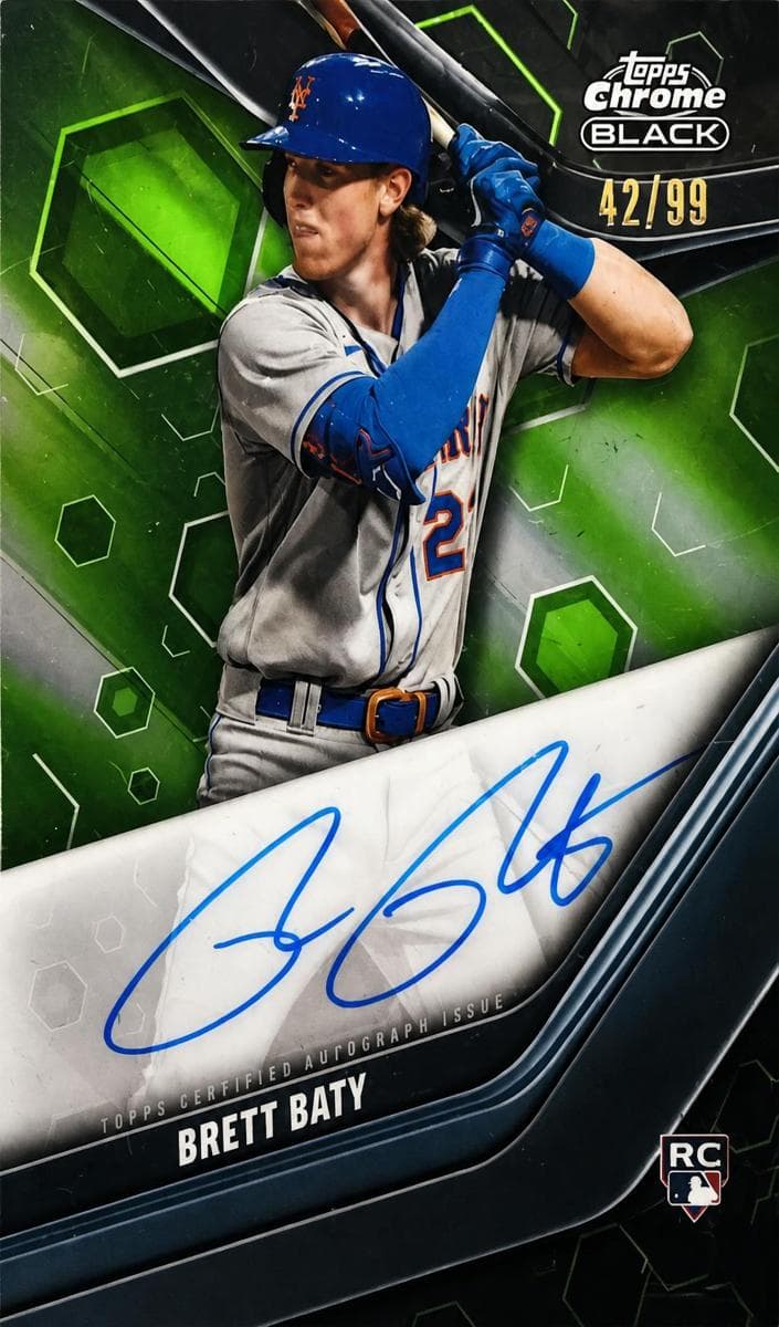 Brett Baty 2023 topps Topps Chrome Black