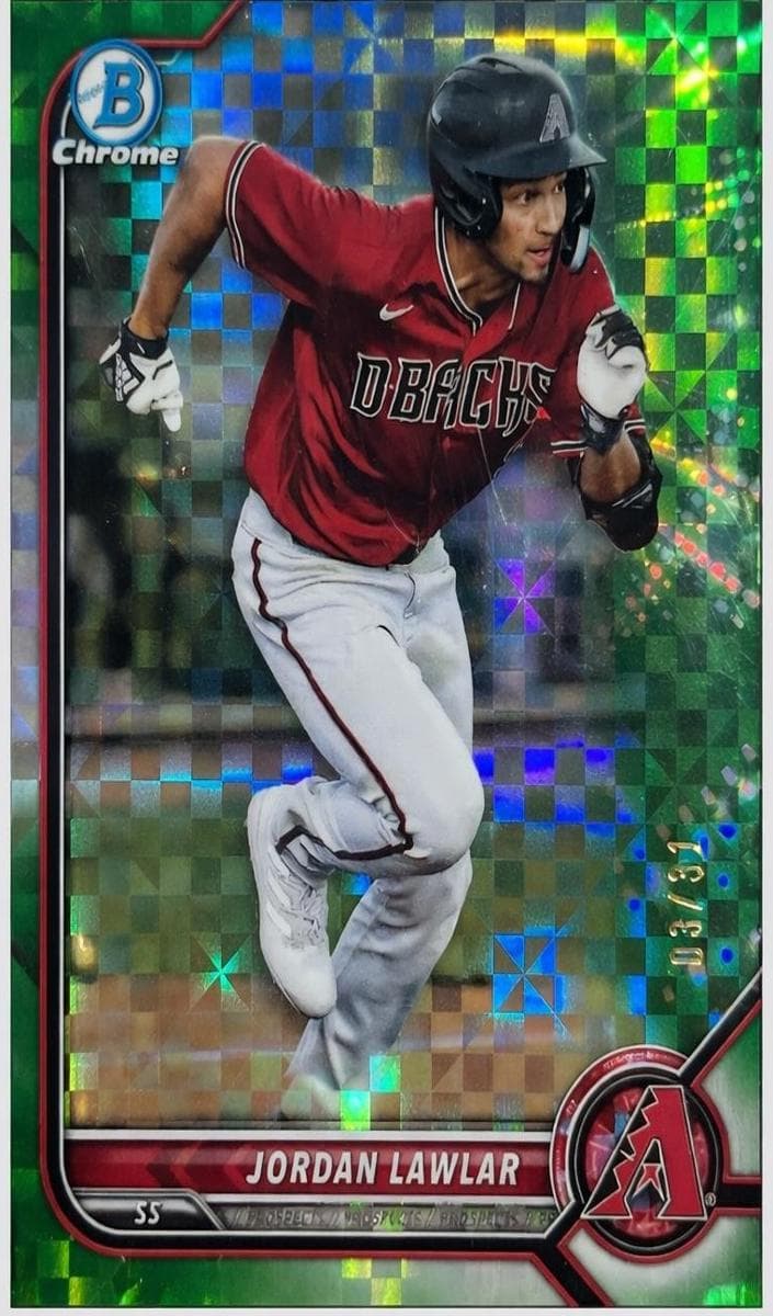 Jordan Lawlar 2022 bowman Bowman Chrome