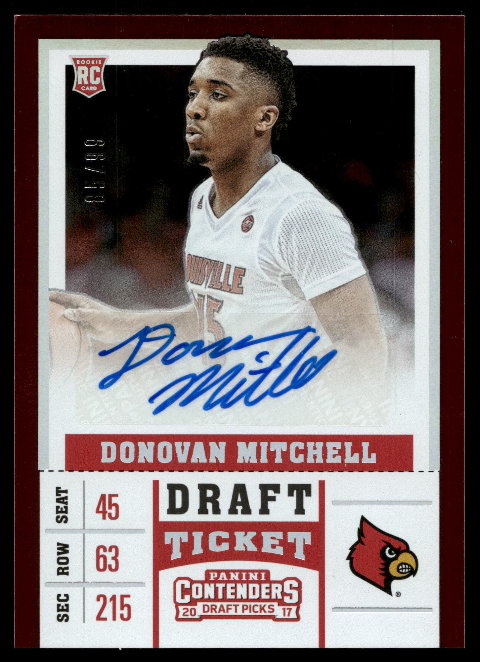 Donovan Mitchell 2017 panini Contenders Draft Picks