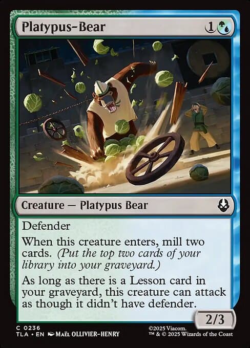 Platypus-Bear 2025 Magic: The Gathering Avatar: The Last Airbender