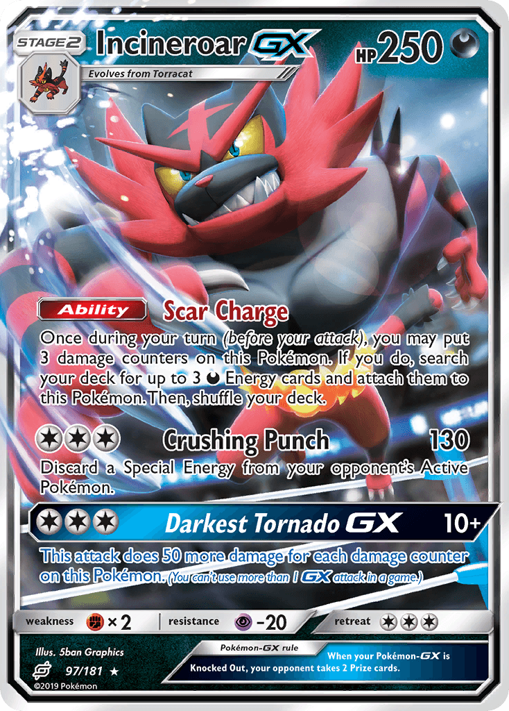 Incineroar GX 2019 Pokemon