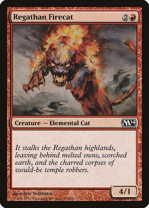 Regathan Firecat 2013 Magic: The Gathering M14 Foil