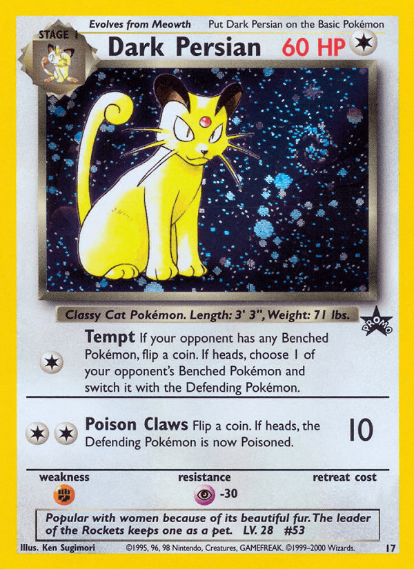Dark Persian 1997 Pokemon
