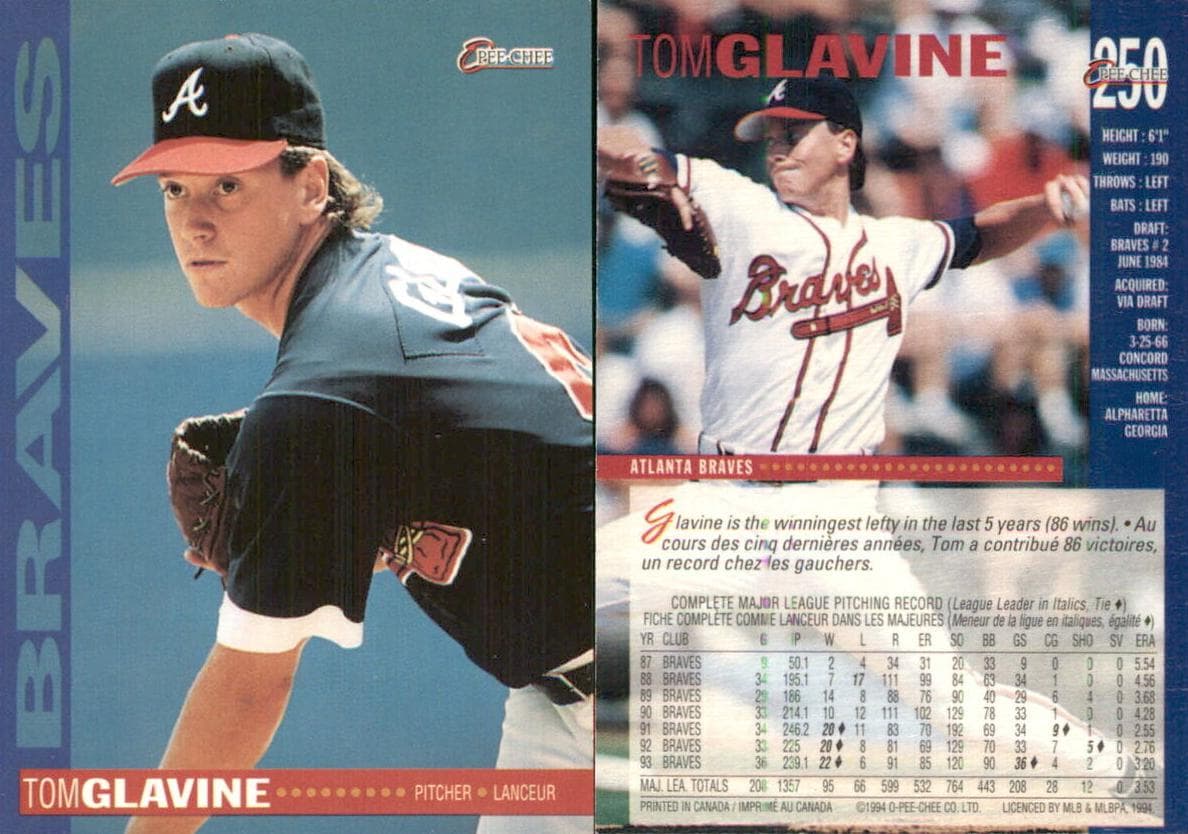 Tom Glavine 1994 topps