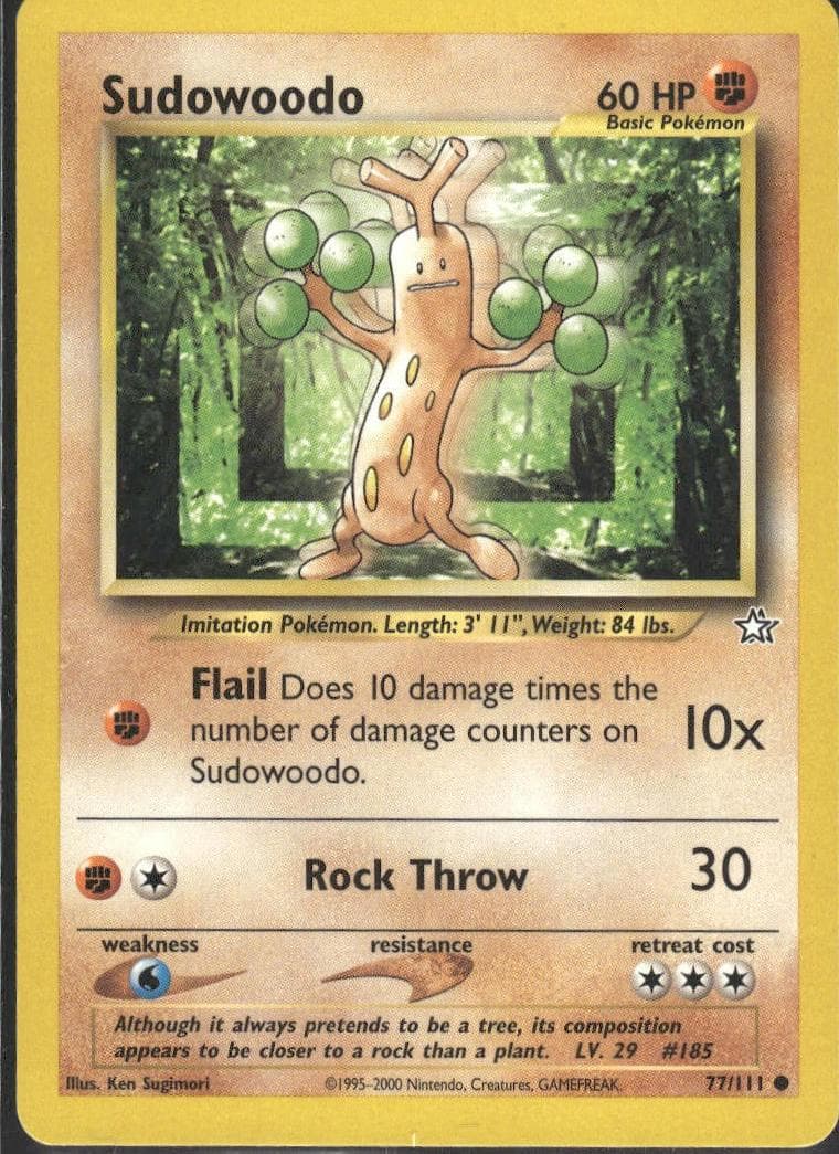 Sudowoodo trading card