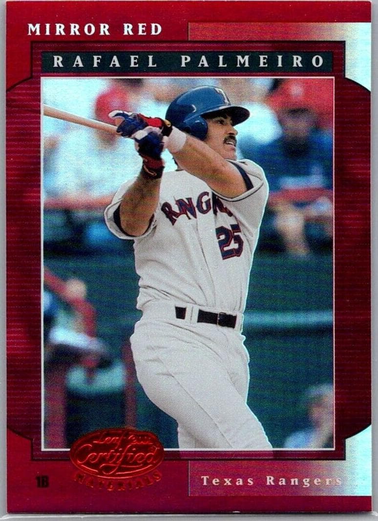 Rafael Palmeiro 2001 leaf Leaf Certified Materials