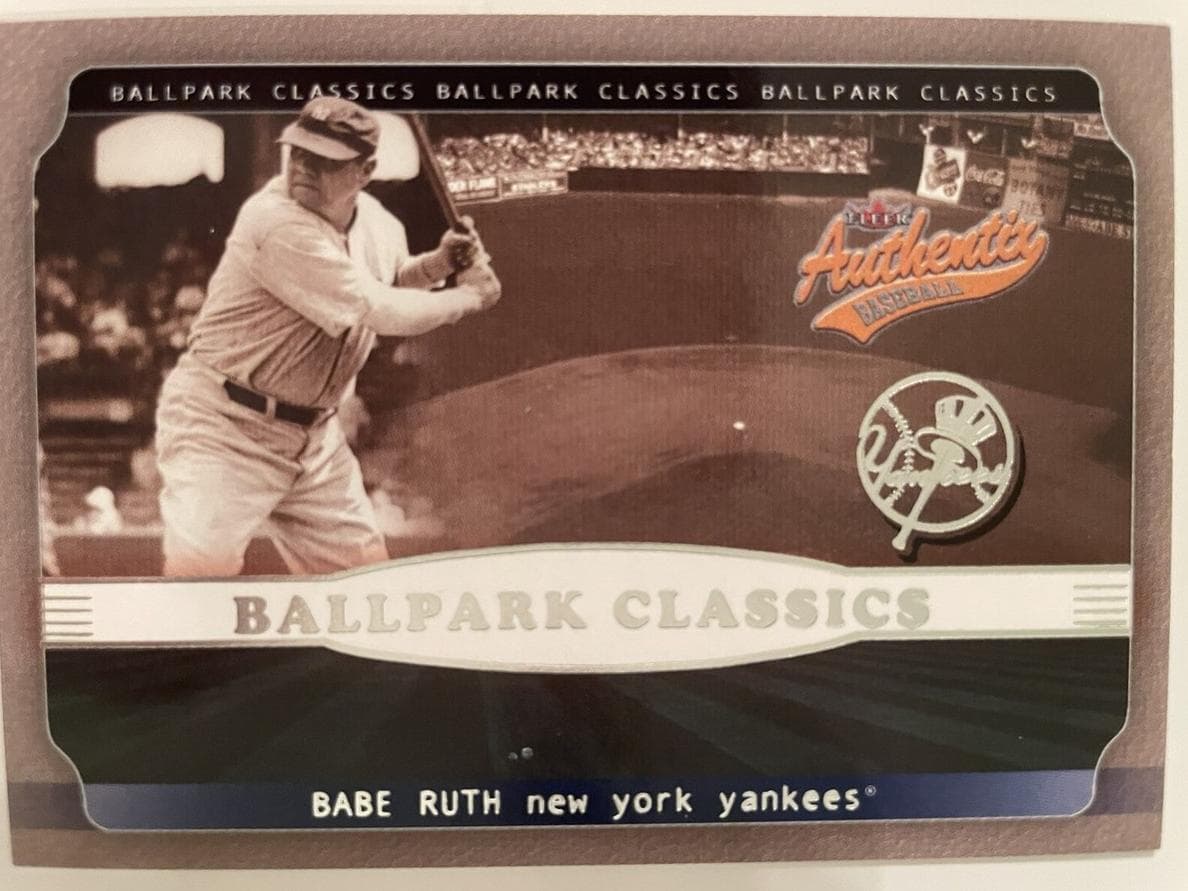 Babe Ruth 2002 fleer Fleer Authentix