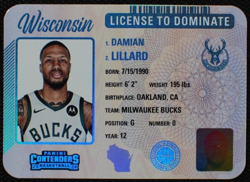 Damian Lillard 2023 panini Panini Contenders