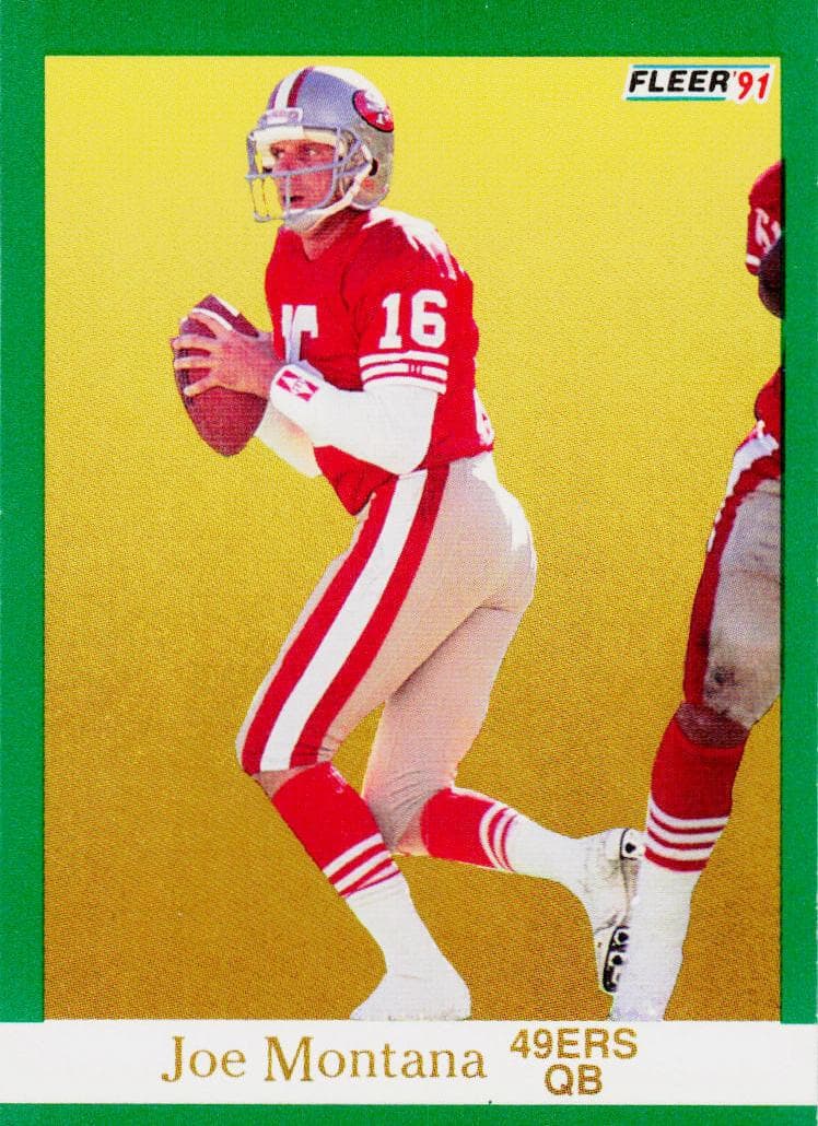 Joe Montana 1991 fleer