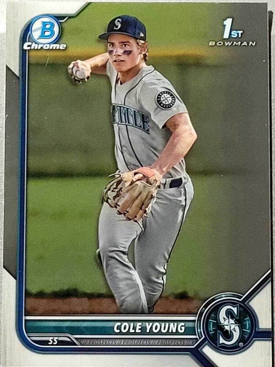 Cole Young 2022 bowman Draft Chrome