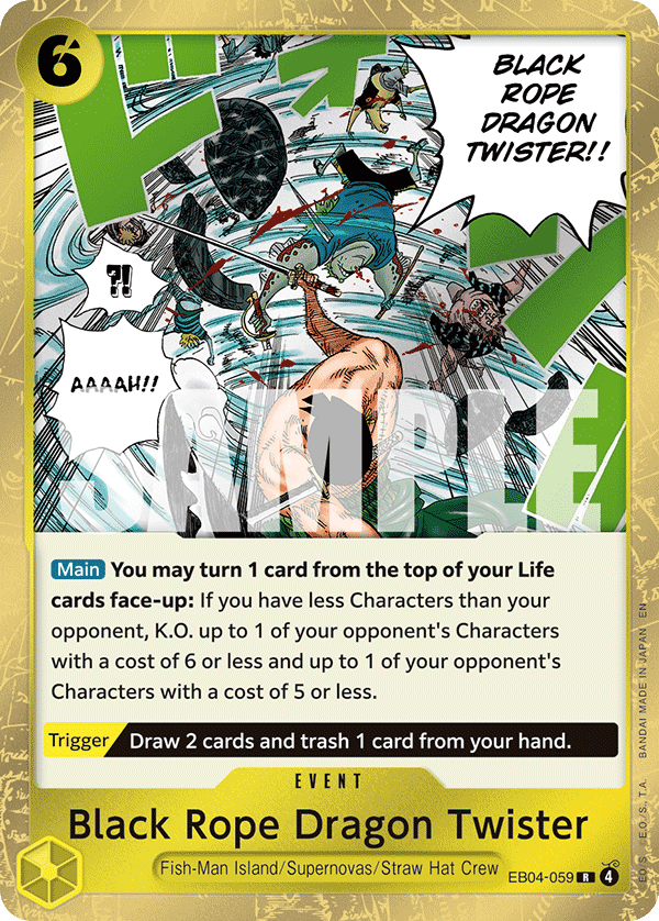 Black Rope Dragon Twister 2026 One Piece Japanese Extra Booster Egghead Crisis