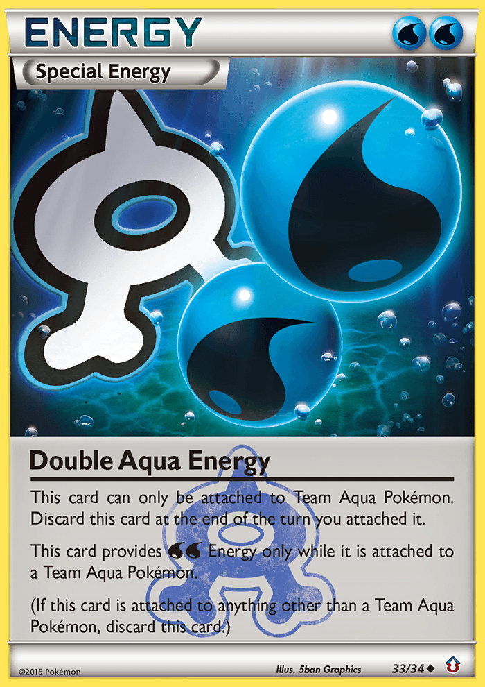 Double Aqua Energy 2015 Pokemon
