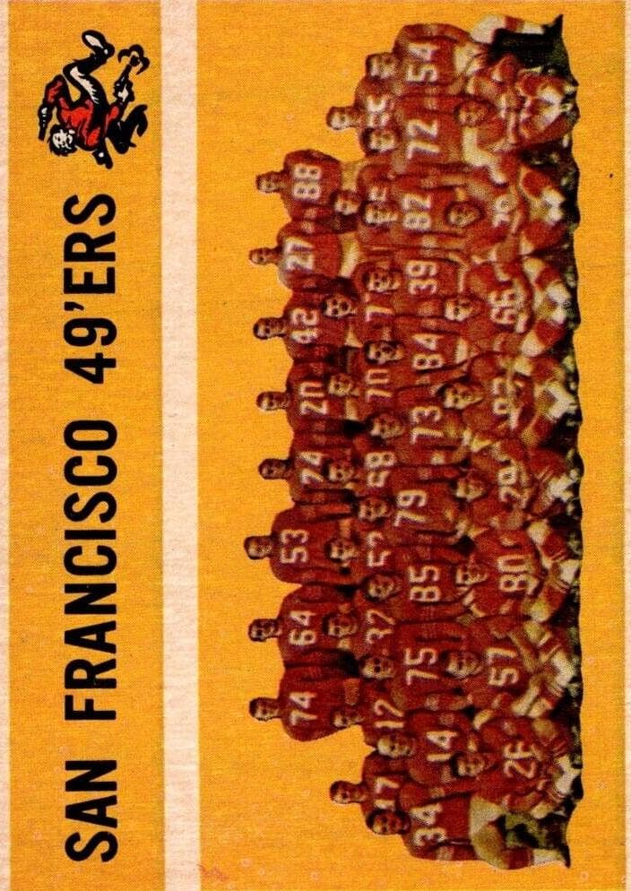 San Francisco 49ers 1960 topps Topps