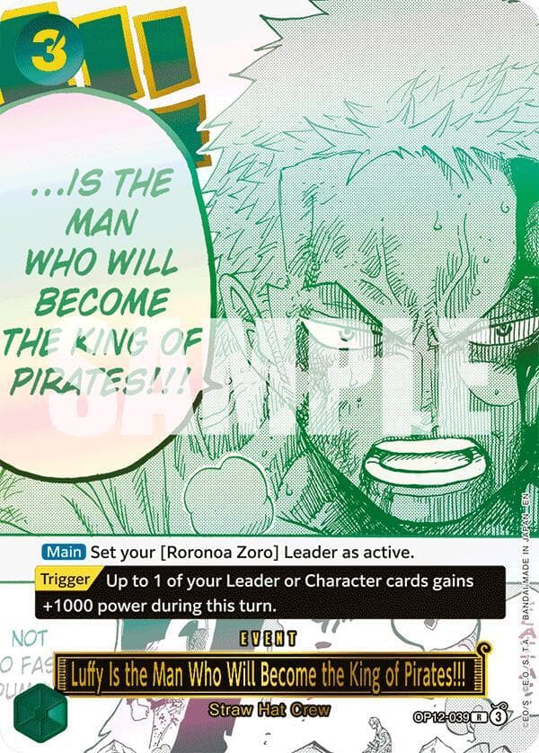 Luffy Is the Man Who Will Become the King of Pirates!!! #OP12-039