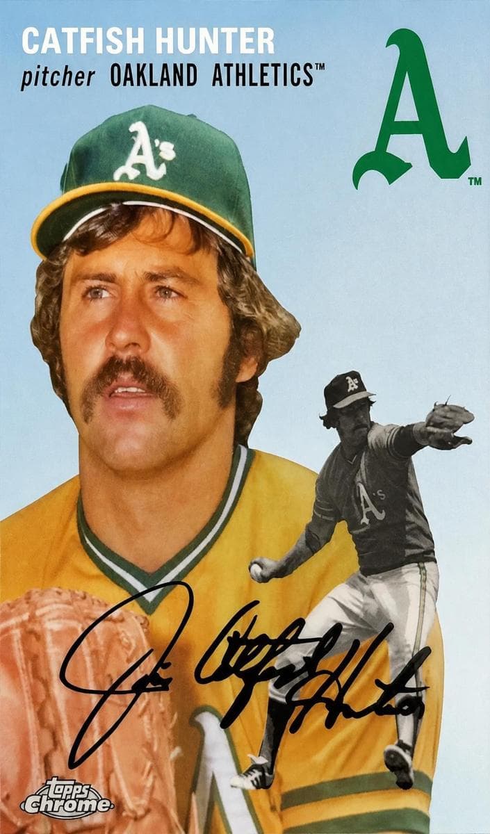 Catfish Hunter 2023 topps Topps Chrome Platinum Anniversary